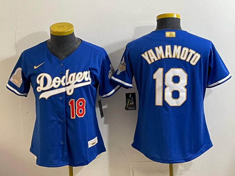 Youth Los Angeles Dodgers #18 Yamamoto blue Game 2026 Nike MLB Jersey 0414001